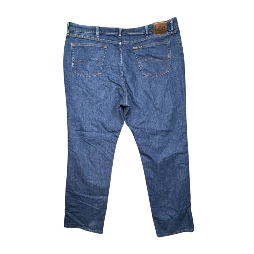 Lee Jeans Mens 46x34 Blue Regular Fit Straight Leg Denim Pants 2102046